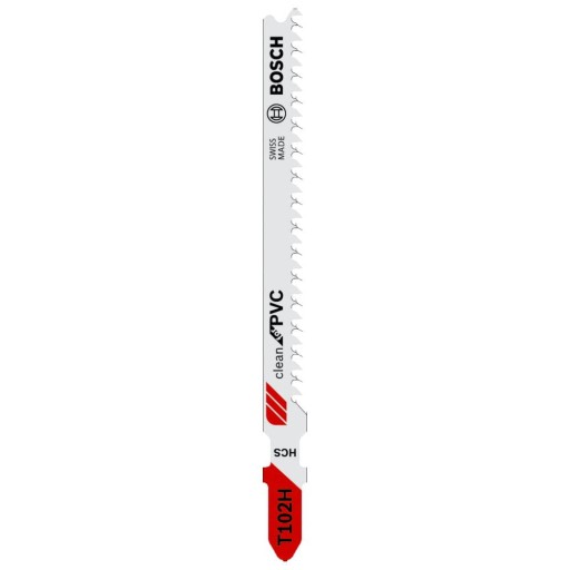 List do priamočiarej píly na plast, polykarbonát Bosch PVC T 102 H 2 ks