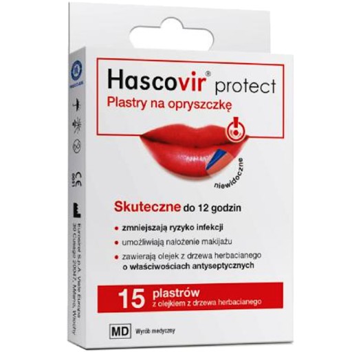Hascovir Protect Herpes náplasti, 15 ks.