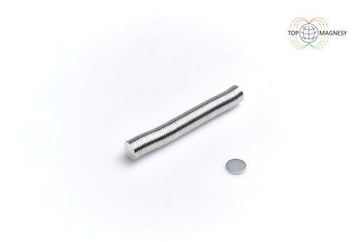 Cylindrický neodymový magnet MW 9x1 N38, sada 10 kusov