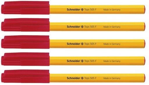 ČERVENÉ tradičné olejové guľôčkové pero SCHNEIDER TOPS 505F
