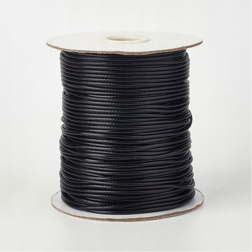 VEĽKOOBCHOD Polyesterová šnúrka na bižutériu Snake Black Fusible lesklá 10m 1mm