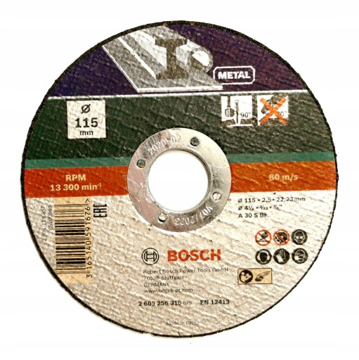 Bosch rovný rezací kotúč 115x2,5mm Kov