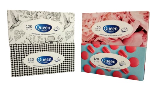 Queen 3-vrstvové hygienické obrúsky, 120 ks v balení, 1 balenie
