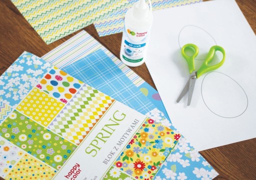 Blok s JARNÝMI motívmi 80g A4 15 listov 30 jarných motívov Happy Color