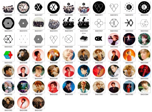 Špendlíky Exo Korea KPOP K-POP NA VÝBER