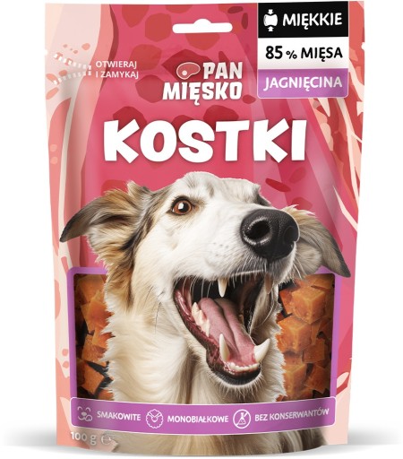 Pan Meat Mäkké jahňacie kocky 100g Chutná pochúťka pre psov