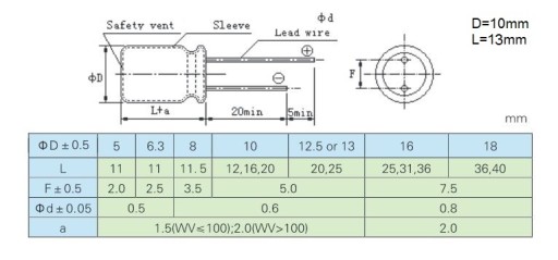 KONDENZÁTOR 220uF-50V 5-KS /10x13/ 105C LEAGUER