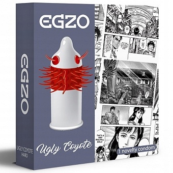 UGLY COYOTE EXO Kondómy LARGE SPIKES VLASOVÉ ORIEŠKY 1 ks sexuálny orgazmus