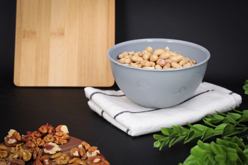 Miska na ovocný snack, 13 cm, plastové misky, béžová, 0,5 l
