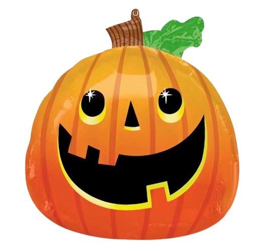 Halloween tekvicový balón 50x60 cm oranžový