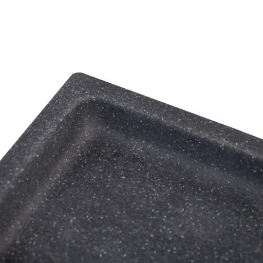 LINDOS GLAMOUR miska na mydlo polyresin antracit mat