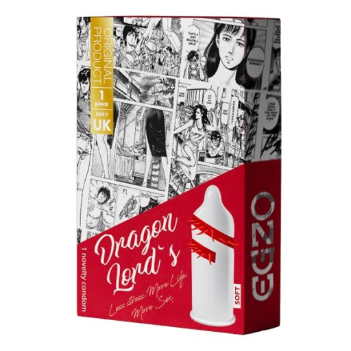 EGZO Dragon Lord's stimulačný kondóm s cvočkami 1 ks.