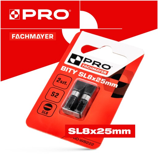 Nárazový bit SL8 Nárazové bity 25 mm | Nárazový bit pre skrutkovač 2 ks.