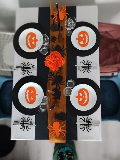Halloween ozdoby Dekorácie Set nápisy figúrky