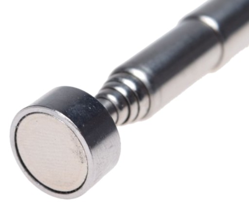 Teleskopický dielenský magnet so sklopným magnetom, dĺžka 630 mm