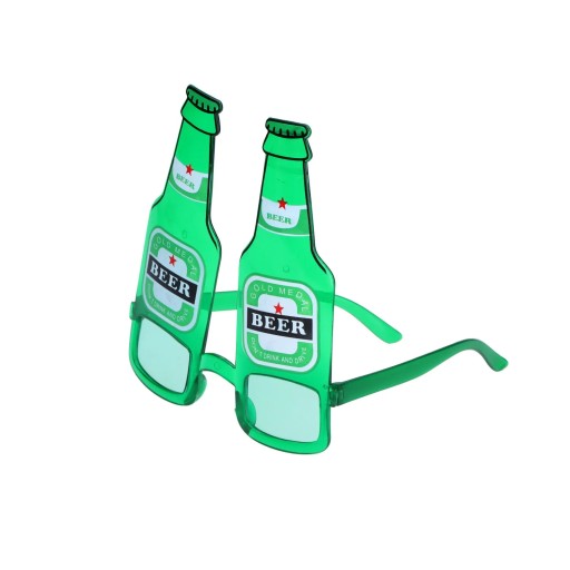 Okuliare zelené pivové fľaše vtipná vychytávka na pivo
