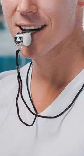 Kovová píšťalka DARČEK pre trénera alebo učiteľa telesnej výchovy ROZHODCU