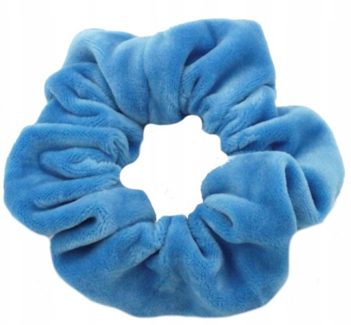 VELÚROVÁ SCRUNCHIE RUBA NA VLASY, MODRÁ