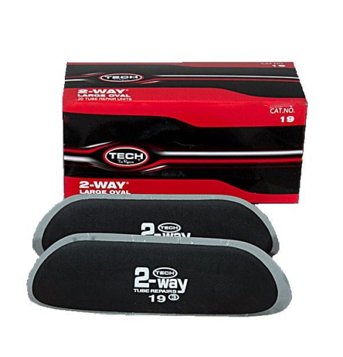 Záplata záplata oválna trubica 2-cestná T-19BK 150x70mm TECH