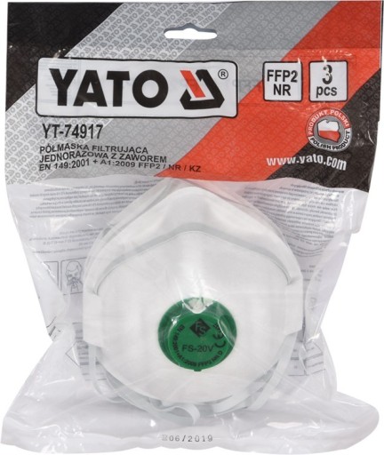 Tvarované filtračné polomasky, ventil FFP2/KZ, 3 ks