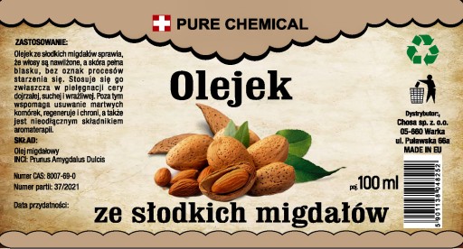 MANDĽOVÝ OLEJ ZO SLADKÝCH MANDLÍ 100ml