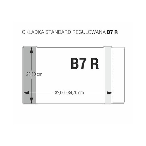 Kryt B7R nastaviteľný 23,6cm x 32-34,7cm kryštál