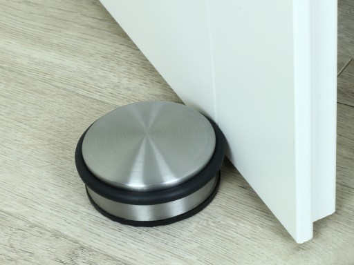 Ťažká zarážka dverí, NÍZKA zarážka, INOX STEEL