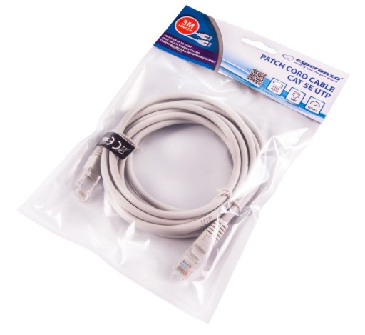 RJ45 ETHERNETOVÝ PATCHCORD CAT 5E SIEŤOVÝ KÁBEL 3m