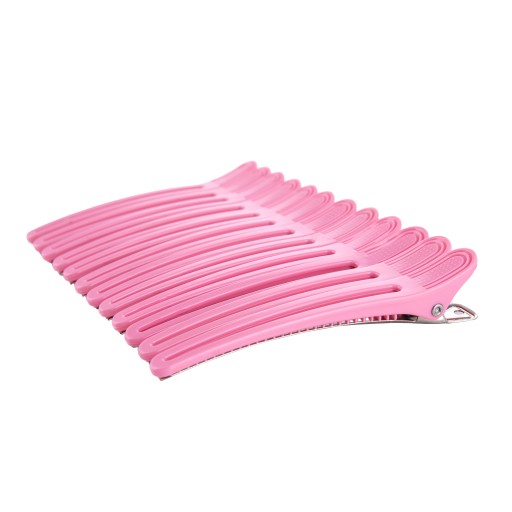 Spony Spony Kadernícke Spony 12 kusov 10cm RUŽOVÉ