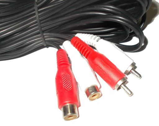 Predlžovací kábel 2x RCA Chinch zástrčky - zásuvky 10m 0978