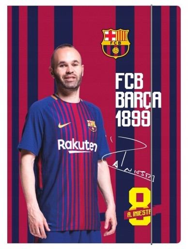 Školské leporelo s gumičkou A4 FC Barcelona