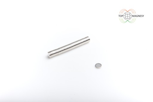 Neodymový magnet valcový MW 8x1,5 N38 10 ks.