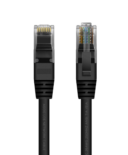 SILNÝ LAN ETHERNET Krútený PÁR KÁBL PATCHCORD RJ45 UTP CAT6 AGOG 5m