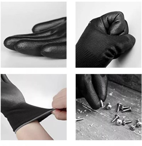 Pracovné RUKAVICE Coated Black veľkosť 10 balenie 10 párov