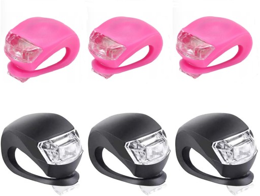 LED BICYKLOVÉ LAMPY SILIKÓNOVÉ 6 KS.