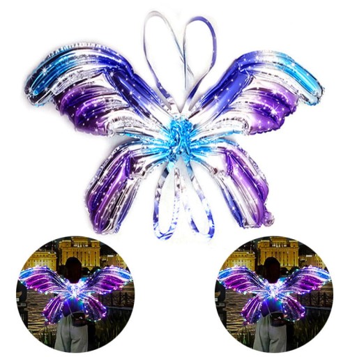 BALÓNOVÉ SVIETIACE MOTÝLIE KRÍDLA S LED HVIEZDAMI 92CM