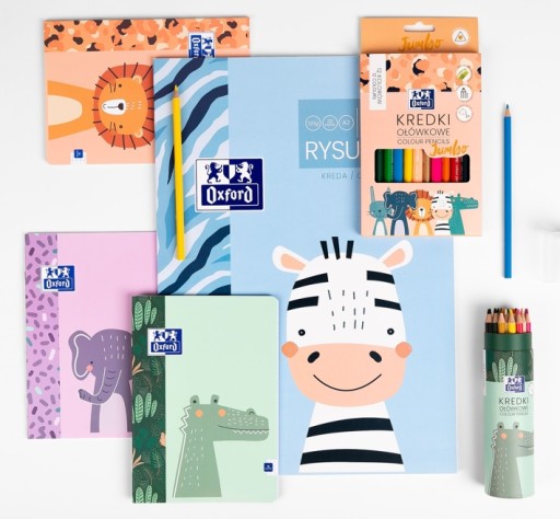 Zápisník A4 32k 3 modré linky Animals Oxford mix 1 ks