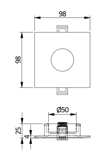 Stropné bodové svietidlo AURORA IP20, okrúhle, biele