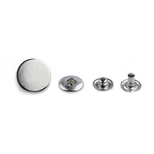 Patentka MONETA LUX 17 MM plochá strieborná 10 KS 792