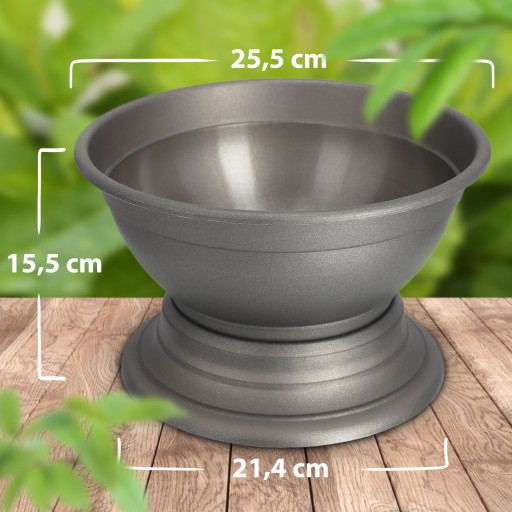 CINTORINOVÝ KVETINÁČ NÁHROBKOVÁ MISKA PLASTOVÝ KRYT TRÁVNIK 26cm