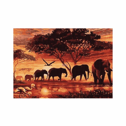 Diamantové vyšívanie Diamond 30x40cm Slony DPX-14252