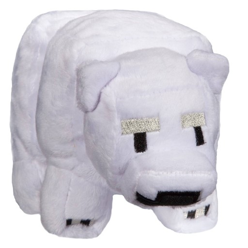 MINECRAFT VEĽKÁ HRA MASKOT ĽADOVÝ MEDVEĎ PLYŠOVÁ POSTAVKA BIELY MEDVEĎ