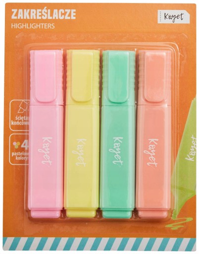 HIGHLIGHTERS Zvýrazňovacie pero HIGHLIGHTER 4 KS