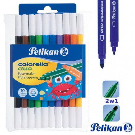 Colorella Duo popisovače 2v1, 10 ks PELIKAN