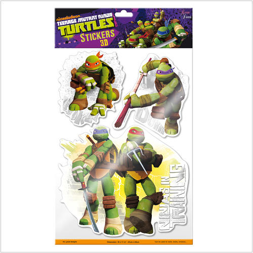 KONVEXNÉ NÁLEPKY NA STENU pre deti Dekorácia TEENAGE NINJA TURTLES