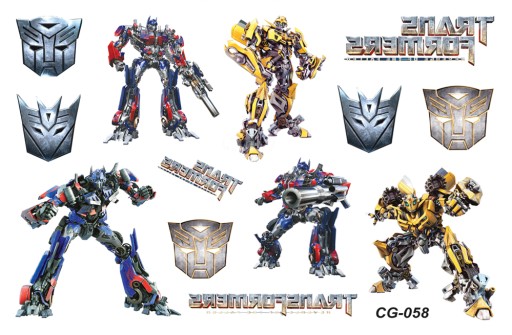 TRANSFORMERS CG058 umývateľné tetovanie pre deti