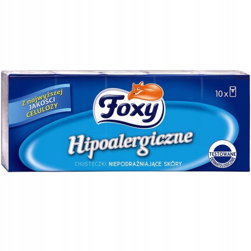 FOXY hypoalergénne obrúsky 10x9 ks