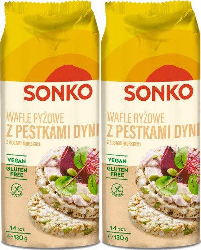 Sonko Ryžové oblátky Tekvicové semienka riasy 130g x2