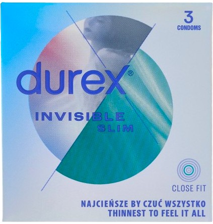 DUREX NEVIDITEĽNÉ KONDÓMY - 3 KS.