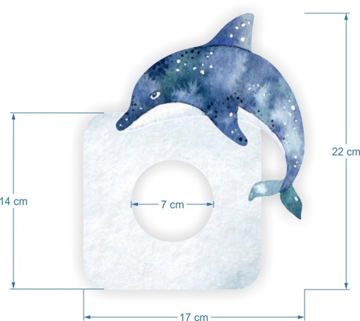 NÁLEPKA kontaktný vypínač Nálepka DOLPHIN ocean do dievčenskej detskej izby